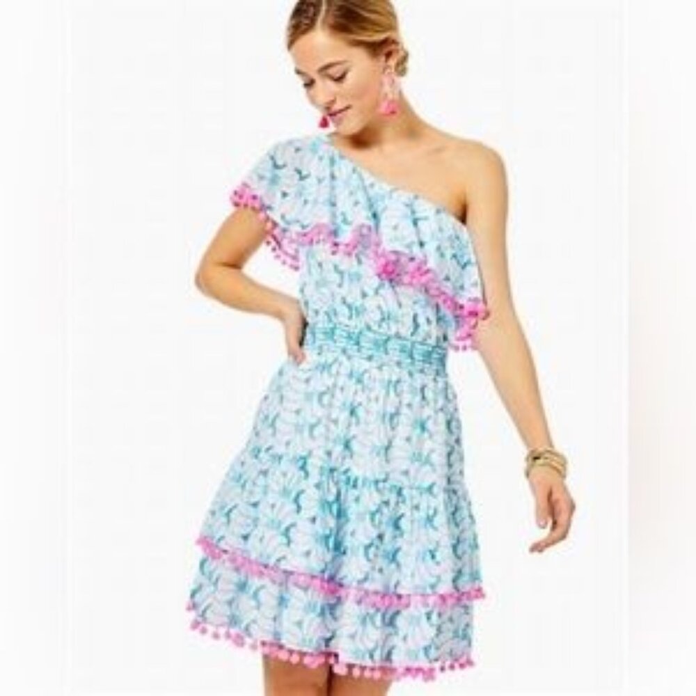Lilly Pulitzer Addilyn Bermuda Blue Eyelet Dress